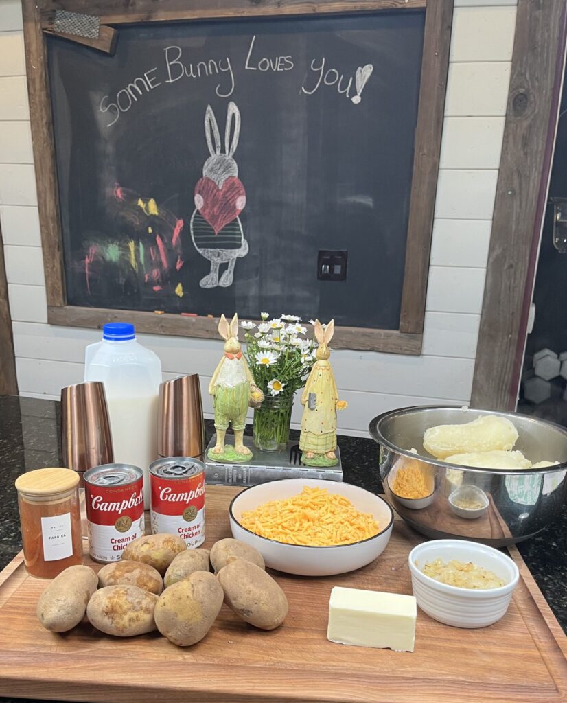 Ingredients needed for scalloped potatoes