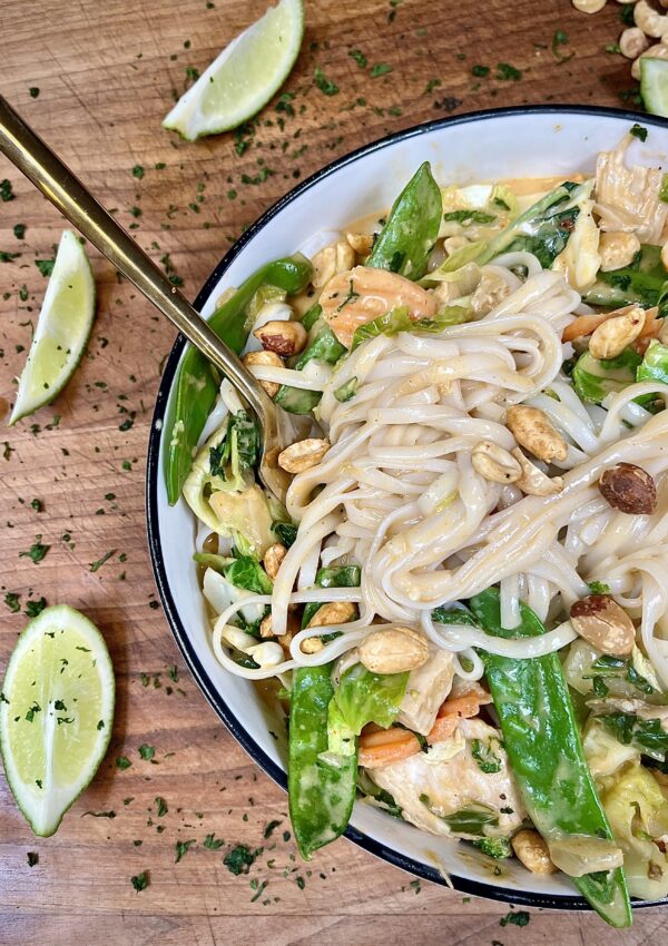 Thai Chicken and Vegetable Packed Stir-Fry with Peanut Butter